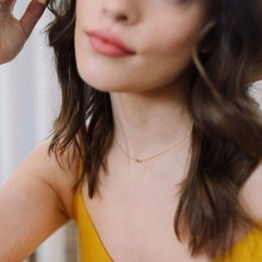 HONEYCAT Little Moon Charm Necklace in Gold